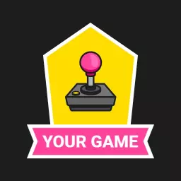 Bold Pink and Yellow Retro Gaming Controller Logo Template