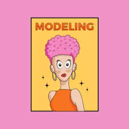 Bold Pink and Yellow Retro Modeling Character Logo Template