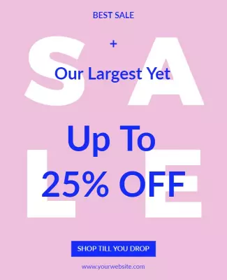 Bold Pink Big Sale Discount Shopping Poster Template