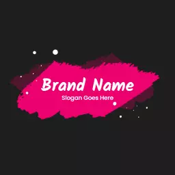 Bold Pink Brushstroke Typography for Your Brand Logo Template