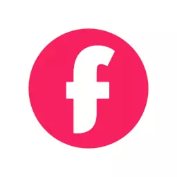 Bold Pink Circle Featuring Stylish Alphabet Design Logo Template