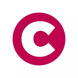 Bold Pink Circular Alphabet Design Featuring Letter C Logo Template