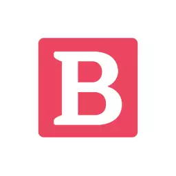 Bold Pink Letter B Emphasizing Modern Alphabet Logo Template