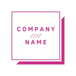 Bold Pink Square Design Showcasing Business Identity Logo Template