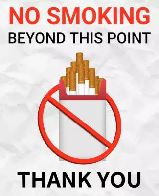 Bold Prohibition No Smoking Signage Poster Template