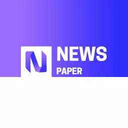 Bold Purple and White Design Representing Modern Newspaper Logo Template