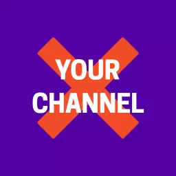 Bold Purple Background with Creative YouTube Channel Logo Template