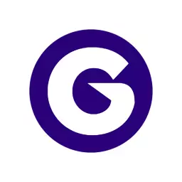 Bold Purple Circular Design Featuring Alphabet Letter G Logo Template
