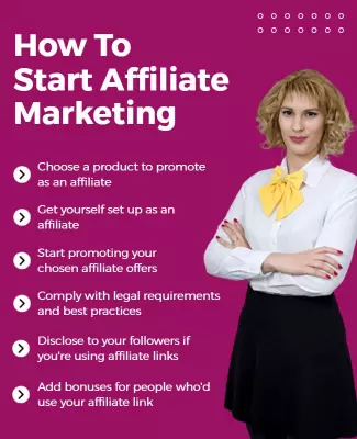 Bold Purple Guide to Starting Affiliate Marketing Poster Template