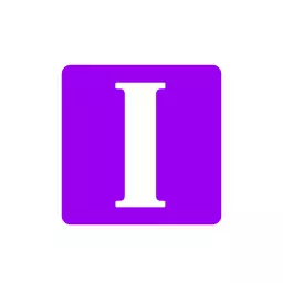 Bold Purple Letter I Design for Creative Alphabet Logo Template