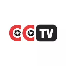 Bold Red and Black CCTV Design for Security Solutions Logo Template