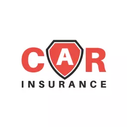 Bold Red and Black Shield Design for Car Insurance Logo Template