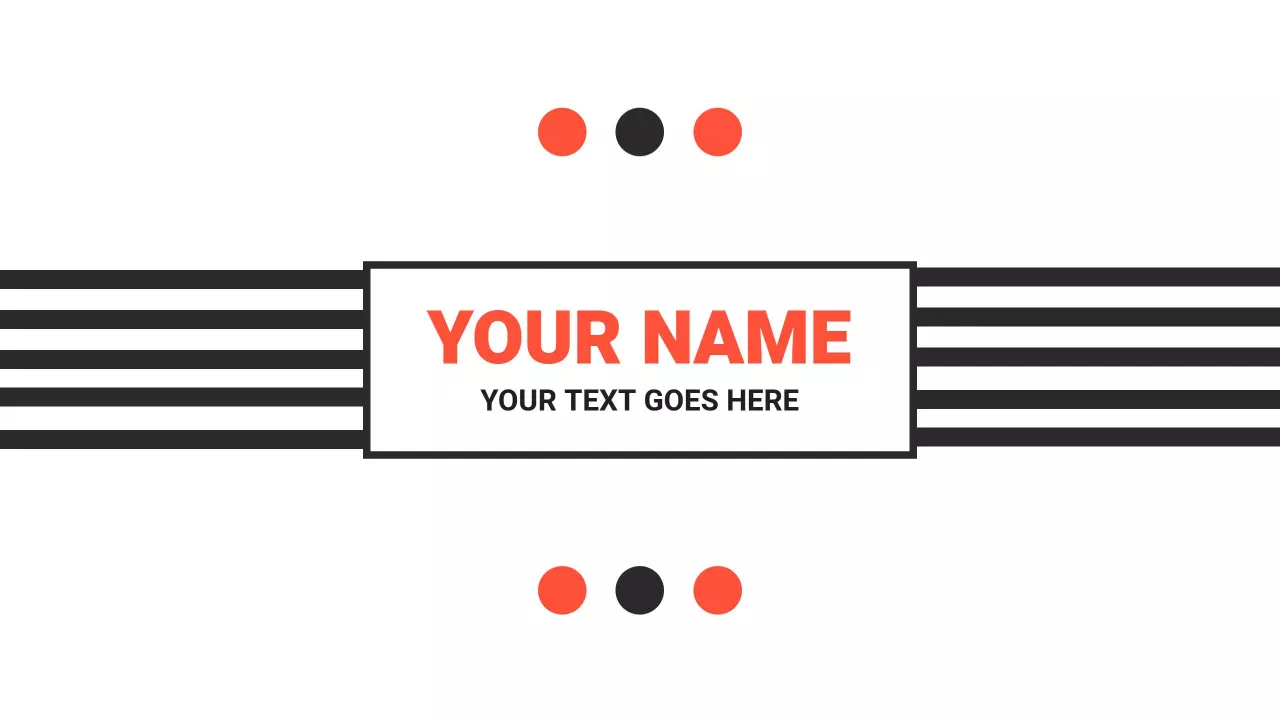 Bold Red and Black Stripes with Custom Text YouTube Banner Template
