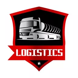 Bold Red and Black Truck Representing Logistics Industry Logo Template