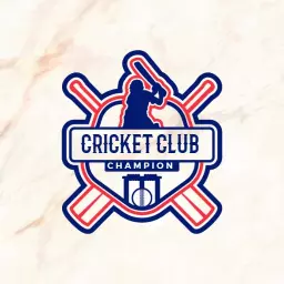 Bold Red and Blue Cricket Team Club Champion Logo Template