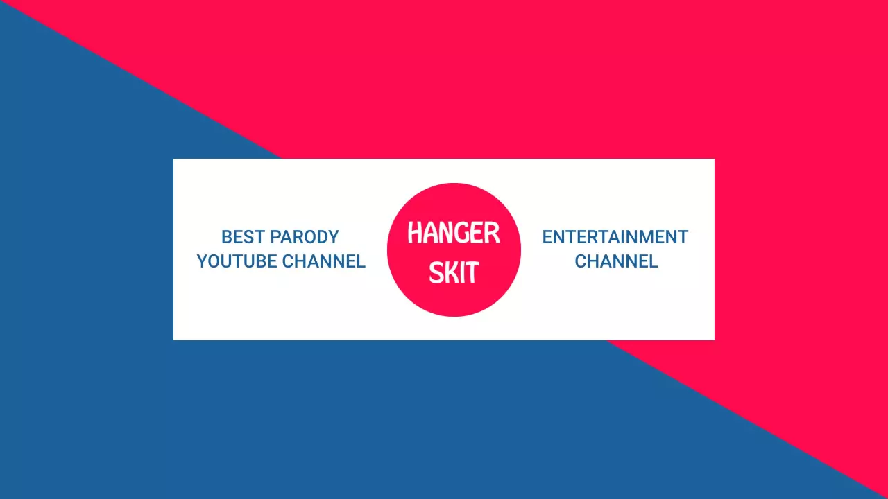 Bold Red and Blue Promotional Banner for YouTube Channel Template