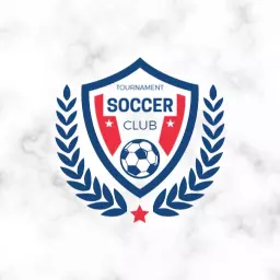 Bold Red and Blue Soccer Club Tournament Emblem Logo Template