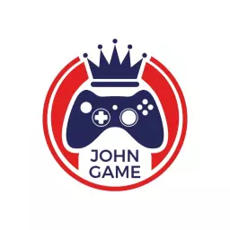 Bold Red and Blue Video Game Controller Design Logo Template