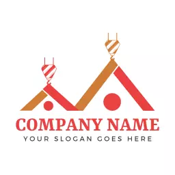 Bold Red and Orange Construction Theme Installation Logo Template