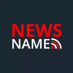 Bold Red and White News Logo with Broadcast Signal Icon Logo Template