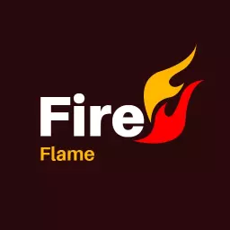 Bold Red and Yellow Flames Signifying Fire and Passion Logo Template