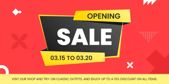 Bold Red and Yellow Opening Sale Tarpaulins Banner Template