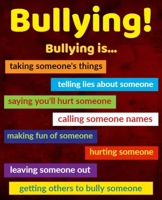 Bold Red Anti-Bullying Awareness Education Poster Template