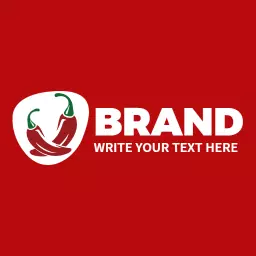 Bold Red Chili Peppers Illustrating Spices Logo Template