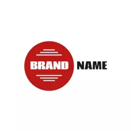 Bold Red Circular Design Showcasing Minimalist Branding Logo Template