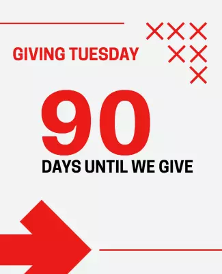 Bold Red Countdown for Giving Tuesday Charity Poster Template