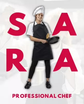 Bold Red Culinary Professional Chef Poster Template