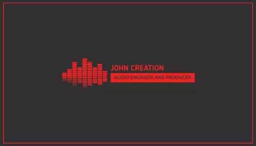 Bold Red DJ Audio Engineer Business Card Template