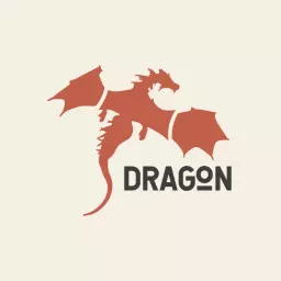 Bold Red Dragon Design Symbolizing Fantasy Adventure Logo Template
