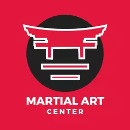 Bold Red Emblem Representing Martial Art Center Logo Template