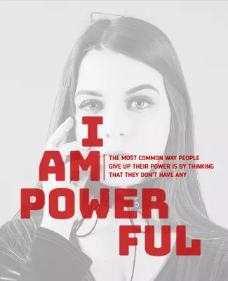Bold Red Empowerment Inspirational Quote Poster Template