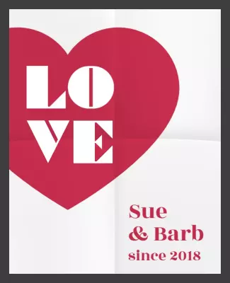 Bold Red Heart Love Celebration Poster Template