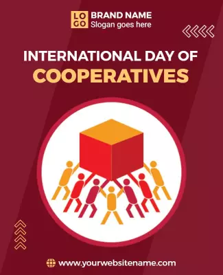 Bold Red International Day of Cooperatives Poster Template
