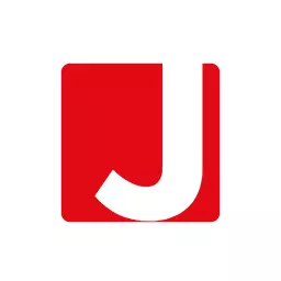 Bold Red J Letter Design for Creative Alphabet Logo Template