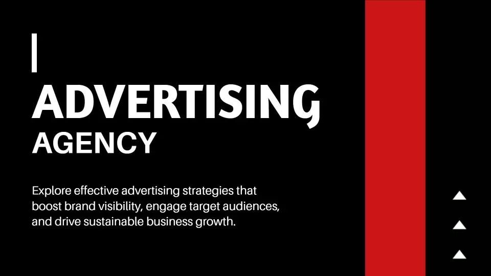 Bold Red Modern Advertising Agency Strategy Presentation Template
