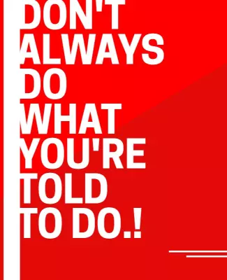 Bold Red Motivational Quote Poster Template