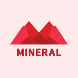 Bold Red Mountain Peaks Symbolizing Mineral Resources Logo Template