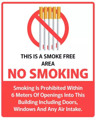 Bold Red No Smoking Prohibited Sign Poster Template