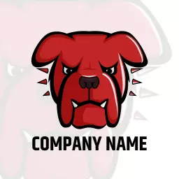 Bold Red Pitbull Mascot Representing Strength and Loyalty Logo Template