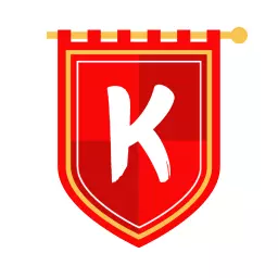 Bold Red Shield Featuring the Letter K Alphabet Logo Template