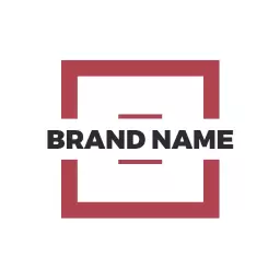 Bold Red Square Design Showcasing Innovative Branding Logo Template