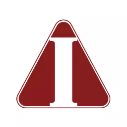 Bold Red Triangle Featuring the Letter I in Alphabet Logo Template