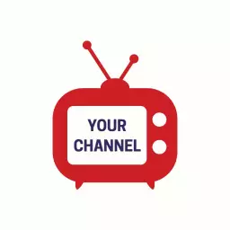 Bold Red Vintage Television Design for YouTube Channel Logo Template
