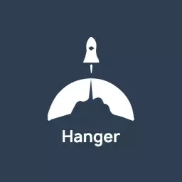 Bold Rocket Launching from a Mountain Hanger Logo Template