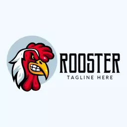 Bold Rooster Mascot Design as a Unique Business Logo Template