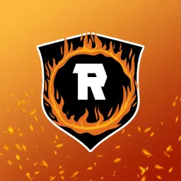 Bold Shield Design Featuring Fiery Letter R Alphabet Logo Template